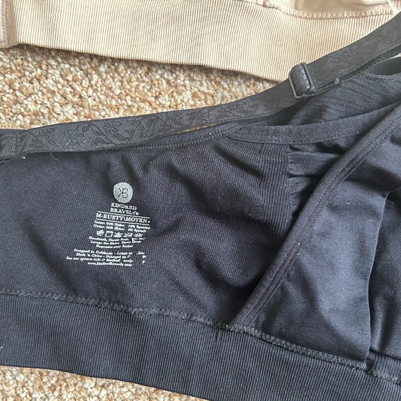 Maternity KINDRED BRAVELY NURSING BRAS*Bundle of 2*Medium/Busty*Black & Nude - Picture 8 of 12